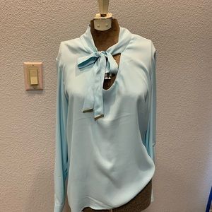 Baby blue anne klein blouse